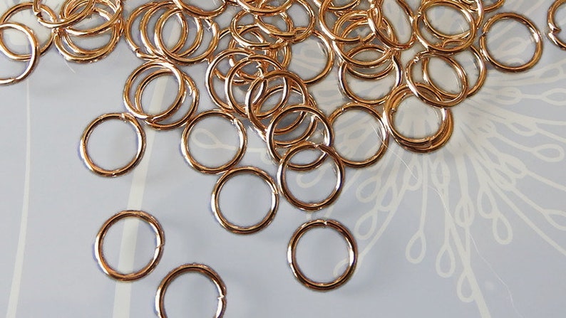 Rose gold open junction rings Ø 4/6/8mm image 3