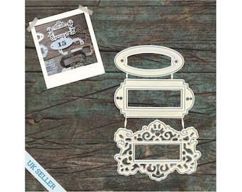 Frames for House Numbers Set of 3 Metal Cutting Dies for Card Making | Scrapbooking | Paper Crafts | Stencil | Stamp | UK Seller | Journals