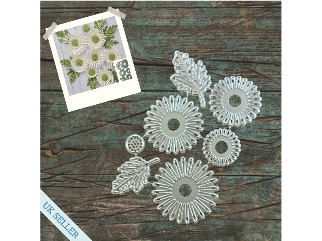 Flower and Leaves Layered Metal Cutting Dies for Card Making ...