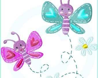 Embroidery file butterfly dance fill 13x18 (5x7") embroidery pattern embroidery pattern butterflys