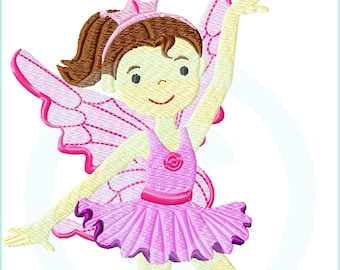 Stickdatei  Fairy Ballerina 1  Füll 13x18 (5x7") Stickmuster Stickmotiv embroidery pattern  Elfe Fee