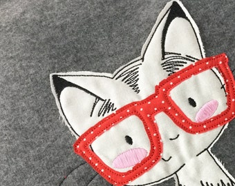 Stickdatei  Katze Tieni   Appli 18x30 Cat appliqué embroidery pattern  Stickmuster Stickmotiv