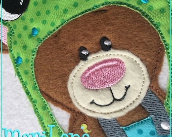 Embroidery file Frogbear appli 10x10 (4x4") bear embroidery pattern embroidery pattern embroidery motif