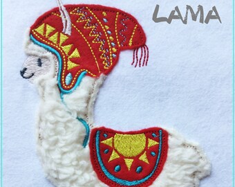 Embroidery file Lama Alpaca Appliqué 18x30 Embroidery pattern Embroidery motif lama alpaca appliqué