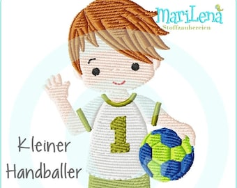 Stickdatei Handballer Füll 10x10 Ball Junge Stickmuster Stickmotiv embroidery pattern boy handball