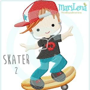 Borduurbestand Skater Boy 2 vulling 10x10 borduurpatroon borduurmotief Skater Boy borduurpatroon
