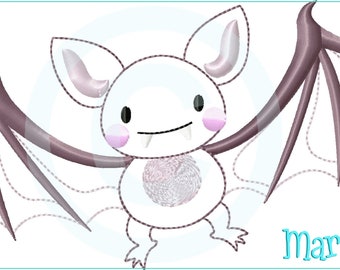 Stickdatei  Fledermaus Bat Appli 13x18 (5x7") Stickmuster Stickmotiv embroidery pattern