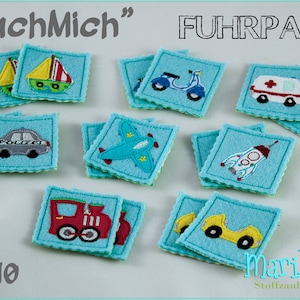 Stickdatei Set SuchMich Spiel Fuhrpark Appli 10x10 Stickmuster Stickmotiv embroidery pattern vehicles Bild 1