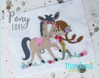 Stickdatei MyPonyLove Pony Reiterin Fuell 13x18 embroidery pattern mermaid  Stickmuster Stickmotiv