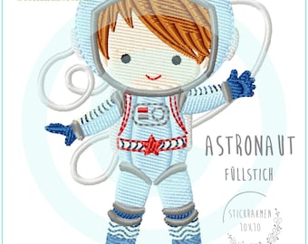 Embroidery file Astronaut fill 10x10 embroidery pattern embroidery motif AstronautBoy embroidery pattern