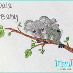 Stickdatei Set Koalas Füll 10x10 u. 13x18 Stickmuster Stickmotiv embroidery pattern koala baby Bild 2