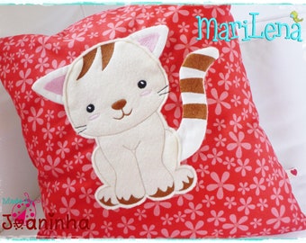 Embroidery file 3D kitten appli ITH 13x18 embroidery pattern embroidery motif embroidery pattern cat appliqué