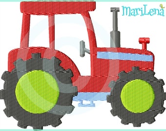 Embroidery file tractor 2 fill 10x10 (4x4") embroidery pattern embroidery motif embroidery pattern tractor engine