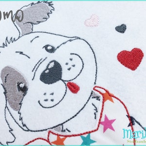 Fichier de broderie chien Momo 13 x 18 motif de broderie motif de broderie motif de broderie chien applique 5 x 7 image 3