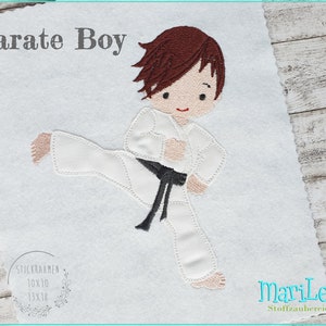 Embroidery file Karate Boy Judo Appli 10x10 (4x4") embroidery pattern embroidery motif embroidery pattern appliqué judo Karate Kid