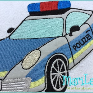 Archivo de bordado coche de policía coche de carreras Doodle Appli 13x18 5x7 patrón de bordado patrón de bordado aplique de coche de policía imagen 6