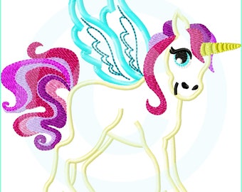 Embroidery file Pegasus unicorn appli 13x18 (5x7") embroidery pattern embroidery pattern unicorn