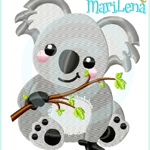 Embroidery file Koala 1 fill 10x10 (4x4&quot;) embroidery pattern embroidery motif bear embroidery pattern bear