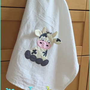 Stickdatei 3D-Kuh Appli ITH 13x18 Stickmuster Stickmotiv embroidery pattern cow Bild 2