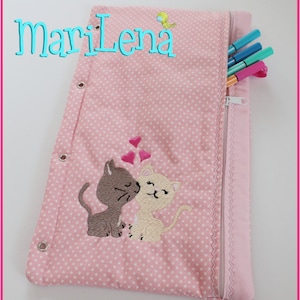 Dossier de broderie trousse à crayons sac chats ITH 18x30 motif de broderie motif de broderie motif de broderie trousse à crayons sac