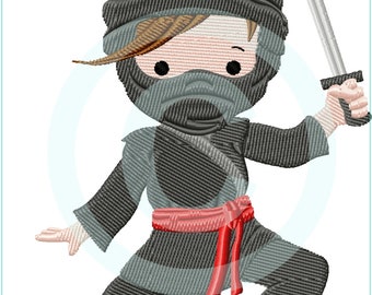 Stickdatei Ninja 1 Füll 10x10  embroidery pattern ninja fighter  Stickmuster Stickmotiv