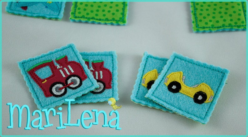 Embroidery file set FindMe Game Fuhrpark Appli 13x18 embroidery pattern embroidery pattern car appliqué image 2