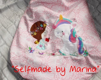 Embroidery file MyLittleRainbow Unicorn Appli 18x30 embroidery pattern embroidery motif embroidery pattern appliqué unicorn girl