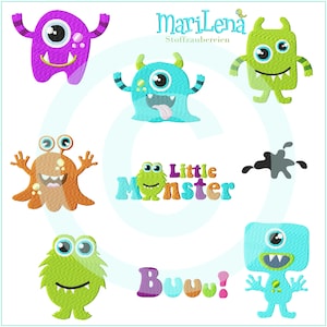 Embroidery files set monster filling 10x10 embroidery pattern embroidery motif embroidery pattern monster embroidery set