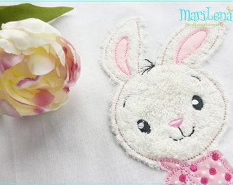 Stickdatei Hase Bunny Jam Kopf Appli 13x18 (5x7") Stickmuster Stickmotiv Hase embroidery pattern bunny head appliqué