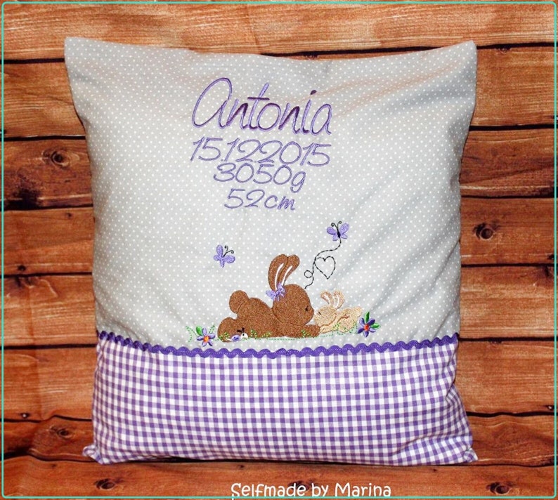 Stickdatei Mom&Me Hasen Füll 13x18 5x7 Stickmuster Stickmotiv embroidery pattern bunny butterfly flower Bild 4