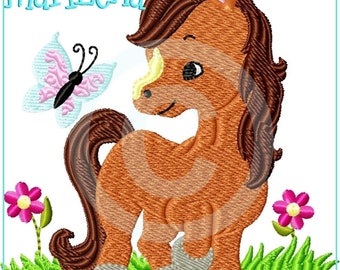 Embroidery file pony butterfly filling 10x10 (4x4") embroidery pattern embroidery pattern horse embroidery pattern horse