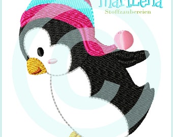 Embroidery file "Penguin 4" appli 10x10 (4x4") embroidery pattern embroidery pattern appliqué doodle penguin