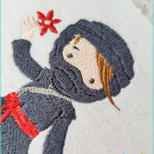 Embroidery file Ninja 3 fill 10x10 embroidery pattern ninja fighter boy embroidery pattern embroidery motif boy image 3