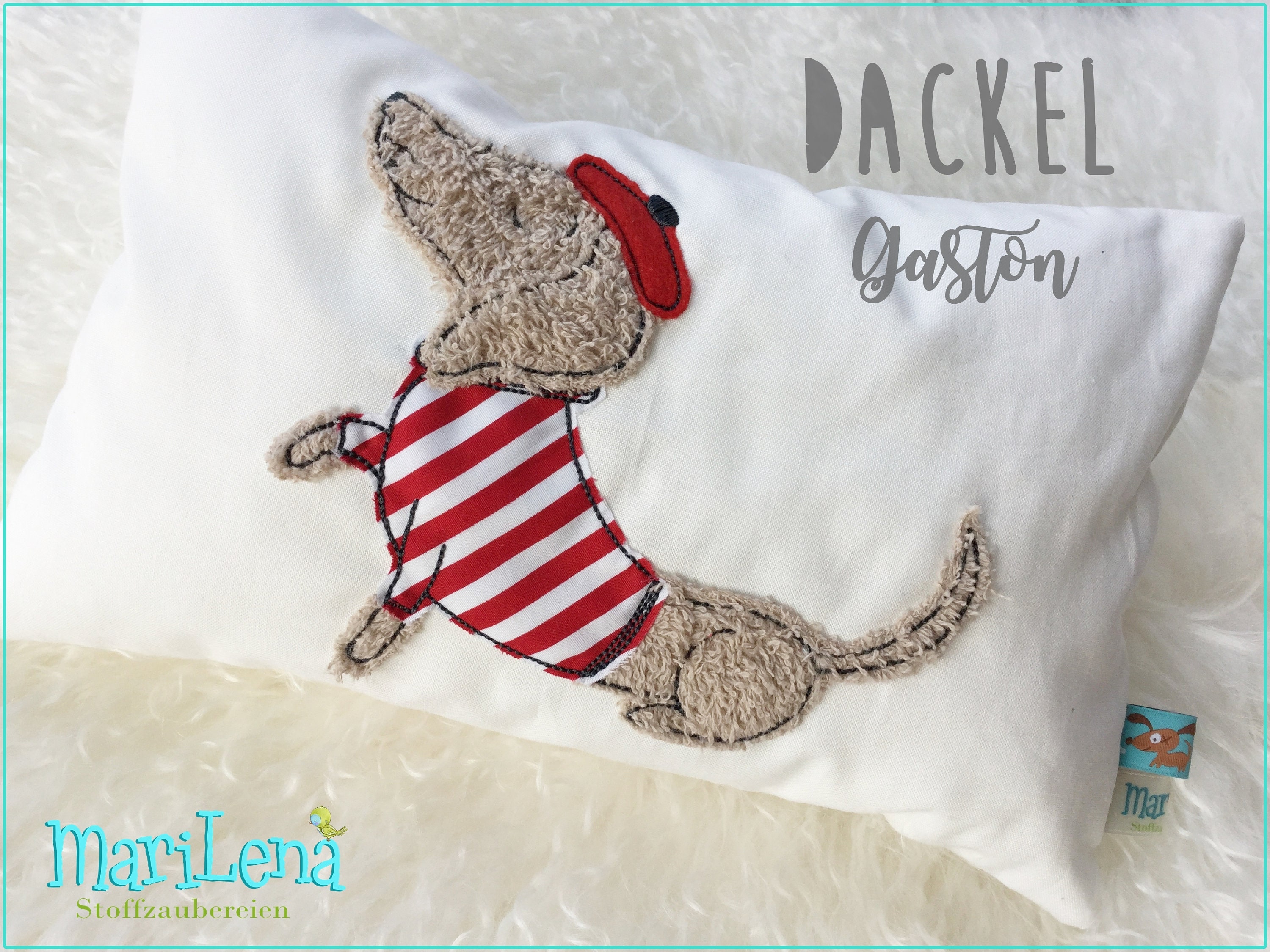 Embroidery file Dachshund Gaston Appli 10x10 appliqué embroidery pattern dachshund dog embroidery pattern embroidery motif