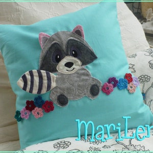 Embroidery file 3D-Racoon appli ITH 13x18 embroidery pattern embroidery motif embroidery pattern appliqué raccoon