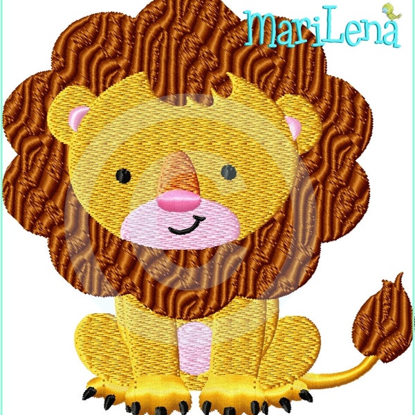 Stickdatei  Löwe  Füll 10x10 (4x4") Stickmuster Stickmotiv embroidery pattern  lion