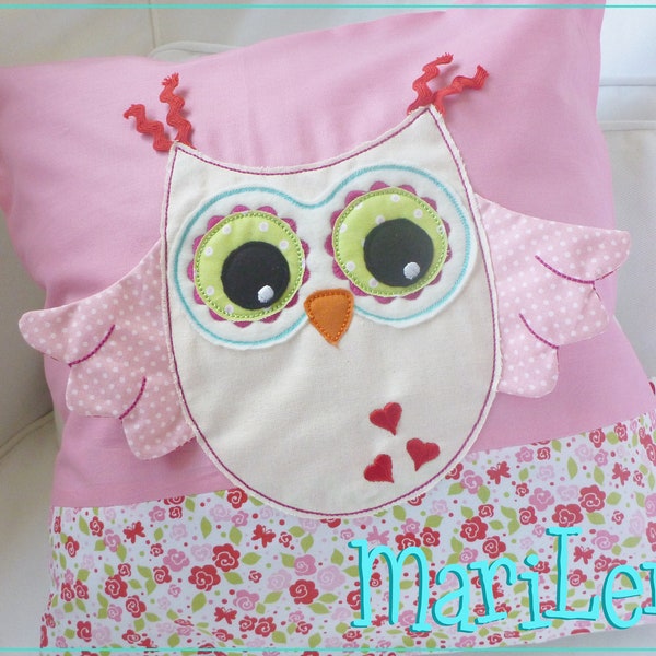 Stickdatei  3D-Eule Appli ITH 13x18 Stickmuster Stickmotiv embroidery pattern  owl appliqué