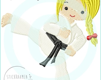 Embroidery file karate girl Judo 1 fill 10x10 embroidery pattern embroidery motif embroidery pattern karate girl Judo