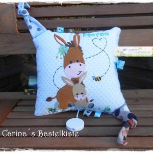 Stickdatei Mom&Me Eselchen Baby Füll 13x18 5x7 Stickmuster Stickmotiv embroidery pattern donkey Bild 2