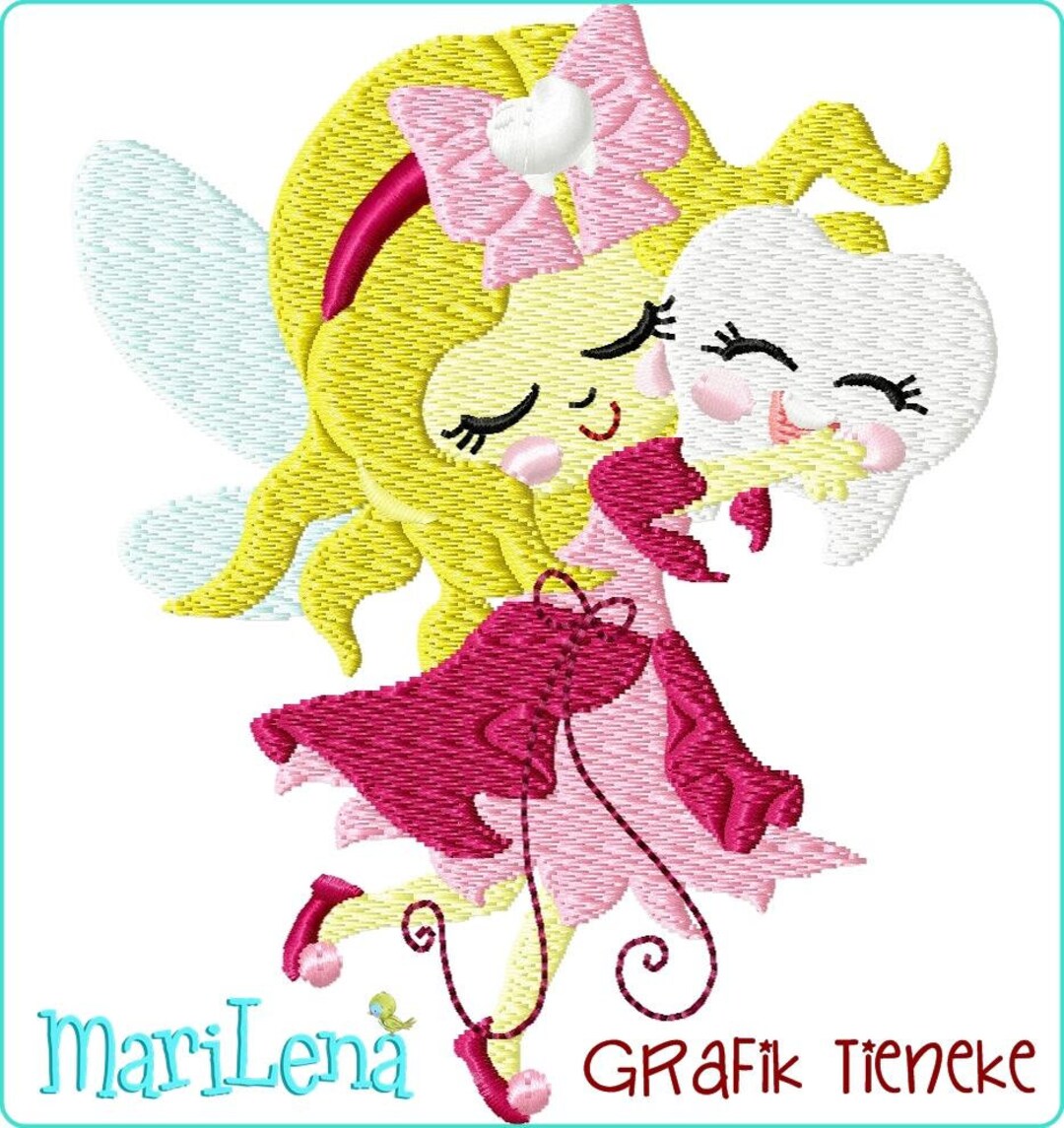 Embroidery File Little Tooth Fairy 2 Fill 10x10 (4x4