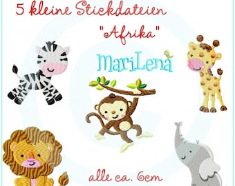 Stickdateien  PuschenSet Afrika  ca.6cm Stickmuster Stickmotiv embroidery pattern  for baby shoes