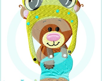 Embroidery file Frogbear filling 10x10 (4x4") embroidery pattern embroidery pattern bear