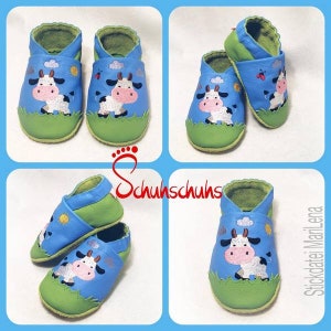 Stickdateien Set Puschen Bauernhof 2 ca. 6cm Stickmuster Stickmotiv embroidery pattern baby shoes farm animals Bild 5