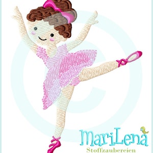 Stickdatei Zoe Ballerina Füll 10x10 4x4 Stickmuster Stickmotiv embroidery pattern Bild 1