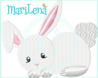 Stickdatei Hase 2 Füll 10x10 (4x4") Stickmuster Stickmotiv Easter embroidery pattern bunny   MariLena