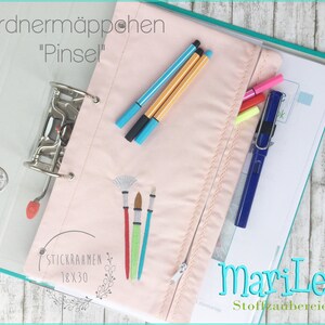 Stickdatei Ordner Mäppchen Pinsel Tasche ITH 18x30 Stickmuster Stickmotiv embroidery pattern appliqué splodge blot Bild 2