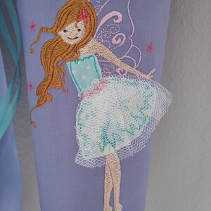 Stickdatei Little Fairy 2 Appli 13x18 5x7 Elfe Fee Fransenappli Stickmuster Stickmotiv doodle embroidery pattern appliqué Bild 5