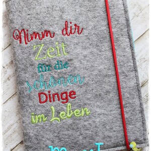 Stickdatei Spruch Nimm Dir Zeit 10x10 Stickmuster Stickmotiv embroidery pattern saying saying take time Bild 2