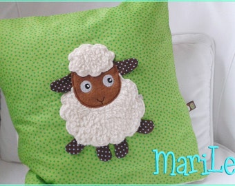 Stickdatei  3D-Schaf Appli ITH 13x18 Stickmuster Stickmotiv embroidery pattern  sheep appliqué