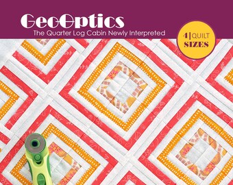 GeoOptics - Printed Quilt Pattern | 4 Sizes | by easypatchwork